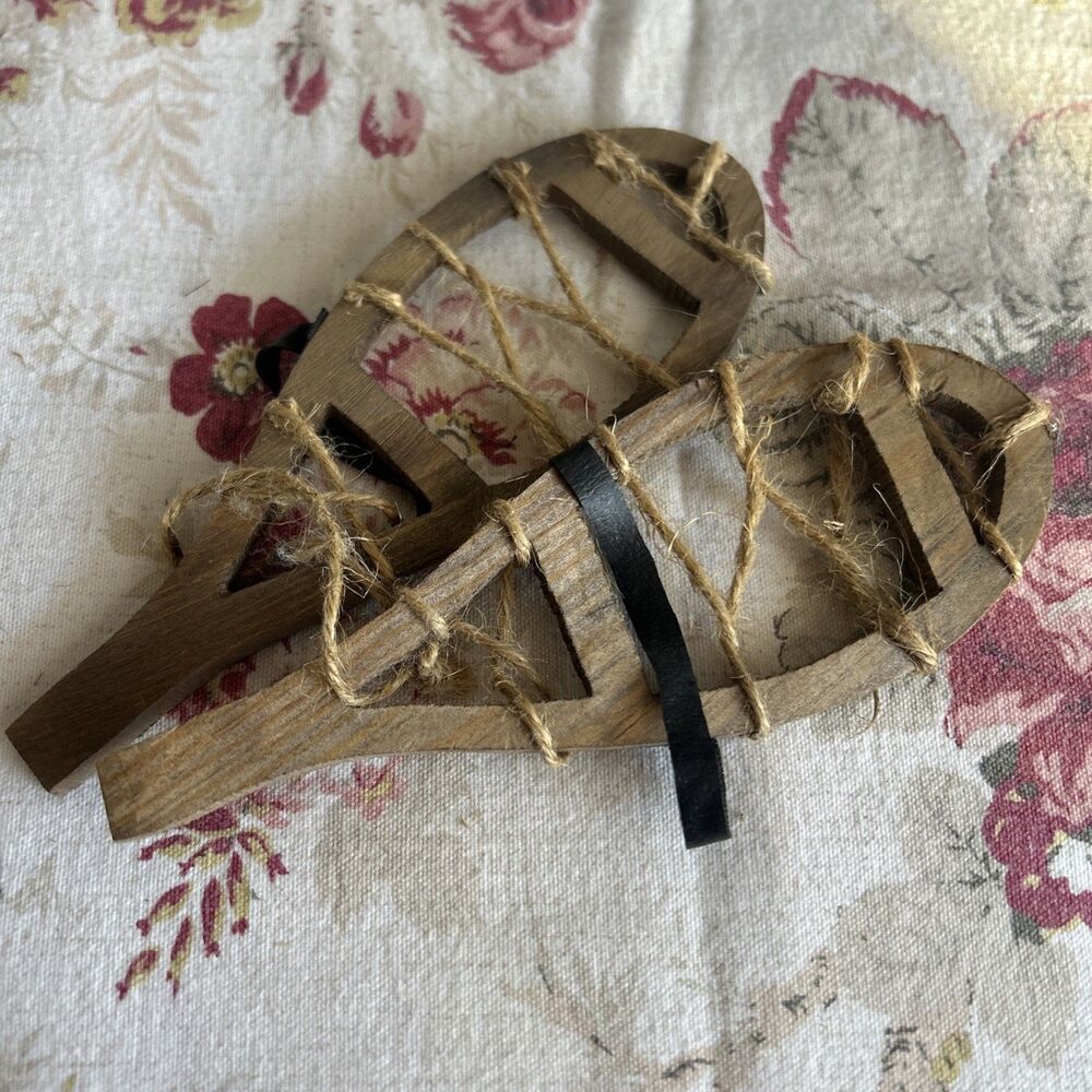 Vintage Doll Snowshoes For 18 Inch Doll Display